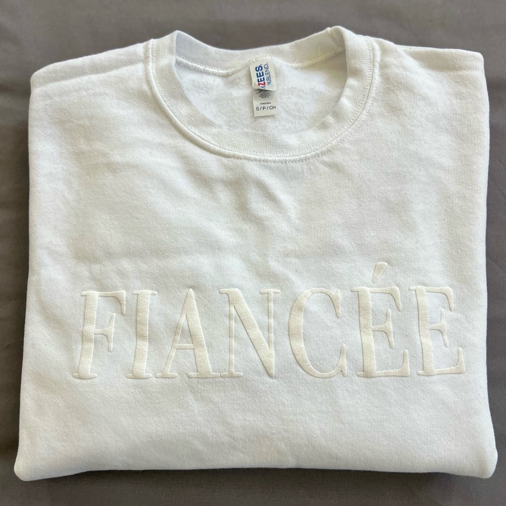 White Fiancée Crewneck Sweatshirt